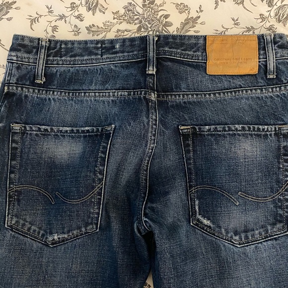 JACK & JONES REGULAR FIT RIPPED JEANS 32x32 - Picture 4 of 8